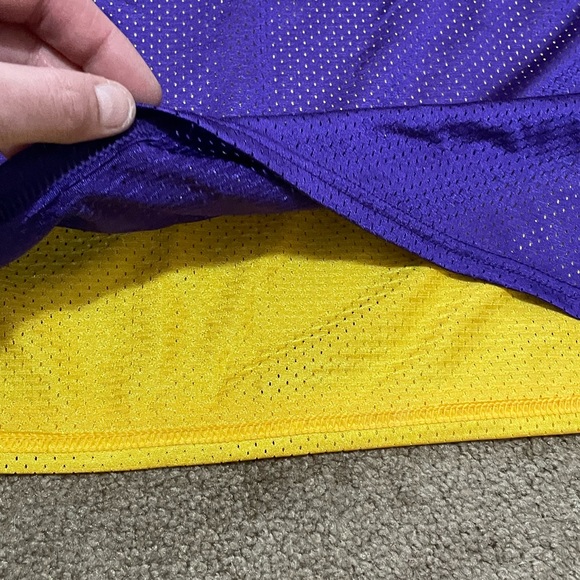 MINT ADIDAS REVERSIBLE MESH JERSEY TANK TOP LA LAKERS OR VIKINGS YELLOW & PURPLE - Picture 6 of 12